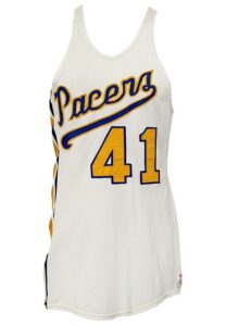 1975-76 Len Elmore Indiana Pacers ABA Game-Used Home Jersey