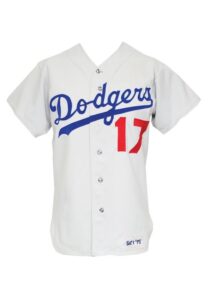 1975 Camilo Pascual Los Angeles Dodgers Coaches Worn Road Jersey