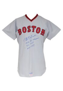 1975 Carl Yastrzemski Boston Red Sox Game-Used & Autographed Road Jersey