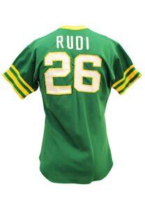 1975 Joe Rudi Oakland A’s Game-Used Green Alternate Jersey