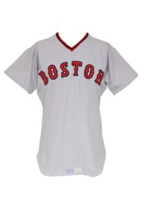 1975 Luis Tiant Boston Red Sox Game-Used Road Jersey