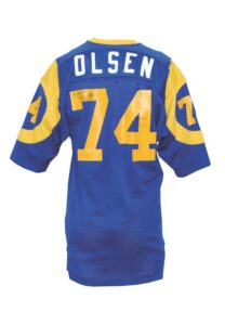 1975 Merlin Olsen LA Rams Game-Used & Autographed Home Jersey