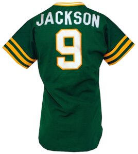 1975 Reggie Jackson Oakland A’s Game-Used & Autographed Road Jersey