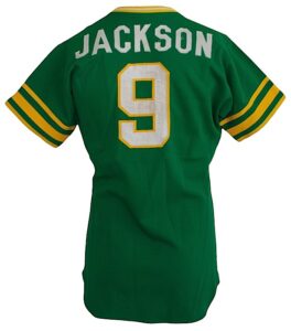 1975 Reggie Jackson Oakland A’s Game-Used Road Jersey