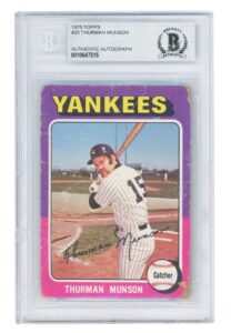 1975 Topps Thurman Munson #20 Autographed