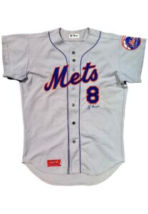 1975 Yogi Berra NY Mets Manager-Worn & Autographed Road Jersey