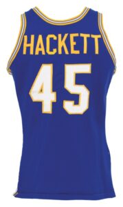 1976-1977 Rudy Hackett Indiana Pacers Game-Used Road Jersey (Rare) 