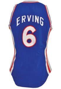 1976-77 Julius “Dr. J” Erving Rookie Philadelphia 76ers Game-Used Road Uniform (2)(Outstanding One-Year Style With Great Use From Erving's First NBA Season)