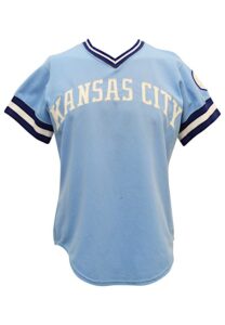 1976 Al Cowens Kansas City Royals Game-Used Powder Blue Jersey