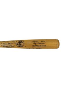 1976 Andy Etchebarren California Angels Game-Used & Autographed Bicentennial Bat