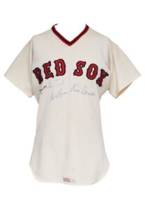 1976 Fred Lynn Boston Red Sox Multi-Signed Home Jersey