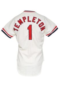 1976 Garry Templeton Rookie St. Louis Cardinals Game-Used & Autographed Home Jersey