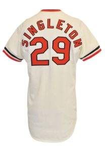 1976 Ken Singleton Baltimore Orioles Game-Used & Autographed Home Jersey