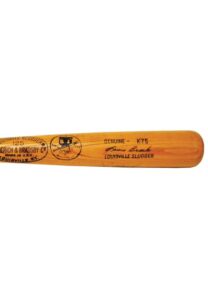 1976 Lou Brock St. Louis Cardinals Game-Used & Autographed Bicentennial Bat