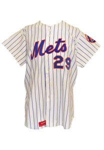 1976 Mickey Lolich New York Mets Game-Used & Autographed Pinstripe Home Jersey