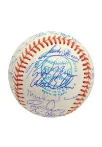 1976 New York Yankees Team-Signed Baseball with Munson