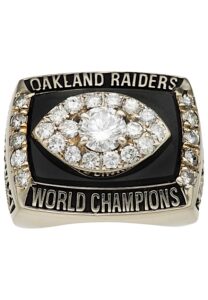 1976 Oakland Raiders Super Bowl XI Championship Ring Presented to Team Broadcaster Bill King With Original Presentation Box