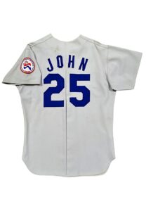 1976 Tommy John LA Dodgers Game-Used & Signed Road Jersey