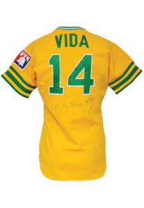 1976 Vida Blue Oakland Athletics Game-Used & Autographed Home Jersey