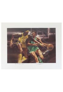 1976 Wilt Chamberlain & John Havlicek Dual-Signed Sports Illustrated LE “Living Legends” Print