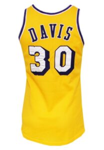 1977-78 Brad Davis Rookie Los Angeles Lakers Game-Used Home Jersey 