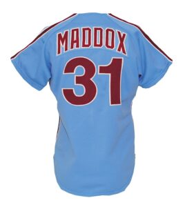 1977 Gary Maddox Philadelphia Phillies Game-Used Road Jersey