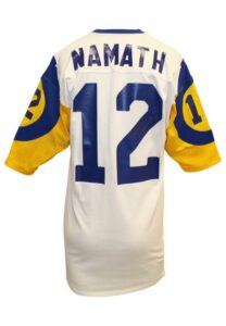 1977 Joe Namath Los Angeles Rams Game-Issued & Autographed Road Jersey