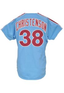 1977 Larry Christenson Philadelphia Phillies Game-Used Road Jersey