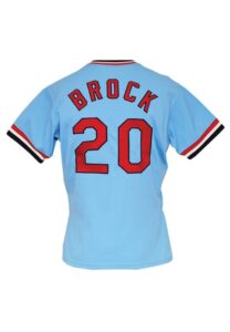 1977 Lou Brock St. Louis Cardinals Game-Used & Autographed Road Jersey