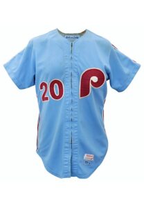 1977 Mike Schmidt Philadelphia Phillies Game-Used Powder Blue Jersey