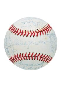 1977 NY Yankees World Championship Team Autographed Baseball