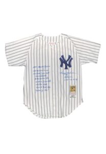 1977 Reggie Jackson New York Yankees Replica Autographed & Fully-Inscribed Jersey