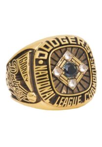 1977 Steve Garvey Los Angeles Dodgers NL Championship Ring