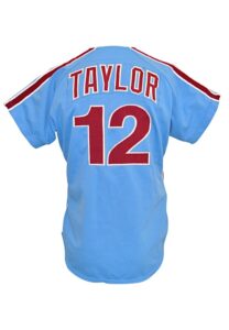 1977 Tony Taylor Philadelphia Phillies Coaches-Worn Road Jersey