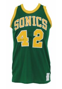 1977 Wally Walker Seattle Supersonics NBA Finals Game-Used & Dual Autographed Road Uniform