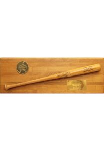 1977 Willie McCovey San Francisco Giants 2,000th Hit Game-Used Mounted Bat Display Presented To Him On Field