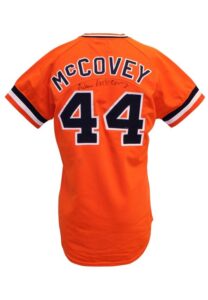 1977 Willie McCovey San Francisco Giants Game-Used & Autographed Orange Alternate Jersey