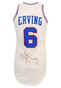 1978-79 Julius Erving Philadelphia 76ers Game-Used & Autographed Home Uniform