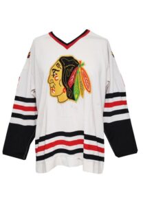 1978 Bob Murray Chicago Blackhawks Game-Used Durene Road Jersey