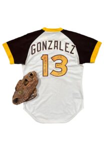 1978 Fernando Gonzalez SD Padres Game-Used & Signed Jersey & Glove