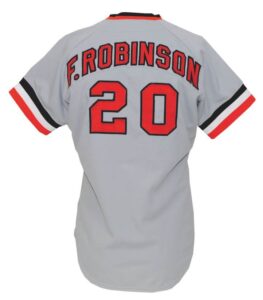 1978 Frank Robinson Baltimore Orioles Coach’s Worn & Autographed Road Jersey