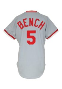 1978 Johnny Bench Cincinnati Reds Game-Used Road Jersey