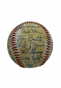 1978 New York Yankees Team-Signed OAL Baseball Including Thurman Munson