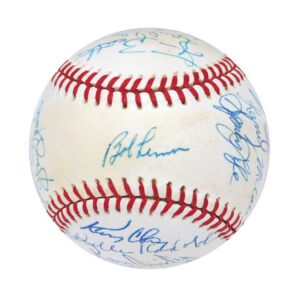 1978 NY Yankees World Championship Team Autographed Baseball with Munson