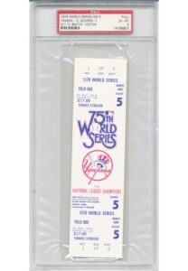 1978 World Series Yankees vs. Dodgers Game 5 Encapsulated Full Ticket