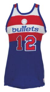 1979-1980 Ron Behagen Washington Bullets Game-Used Road Jersey 