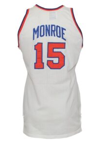 1979-80 Earl “The Pearl” Monroe NY Knicks Game-Used Home Jersey (Final Season)