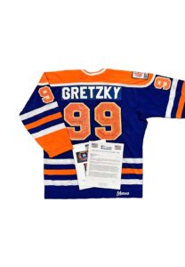 1979-80 Wayne Gretzky Edmonton Oilers Game-Used & Signed Rookie Road Jersey