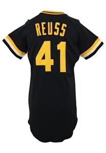 1979 Jerry Reuss Pittsburgh Pirates Game-Used Spring Training Black Alternate Jersey