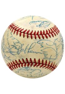 1979 NY Yankees Team-Signed OAL Baseball Including Thurman Munson